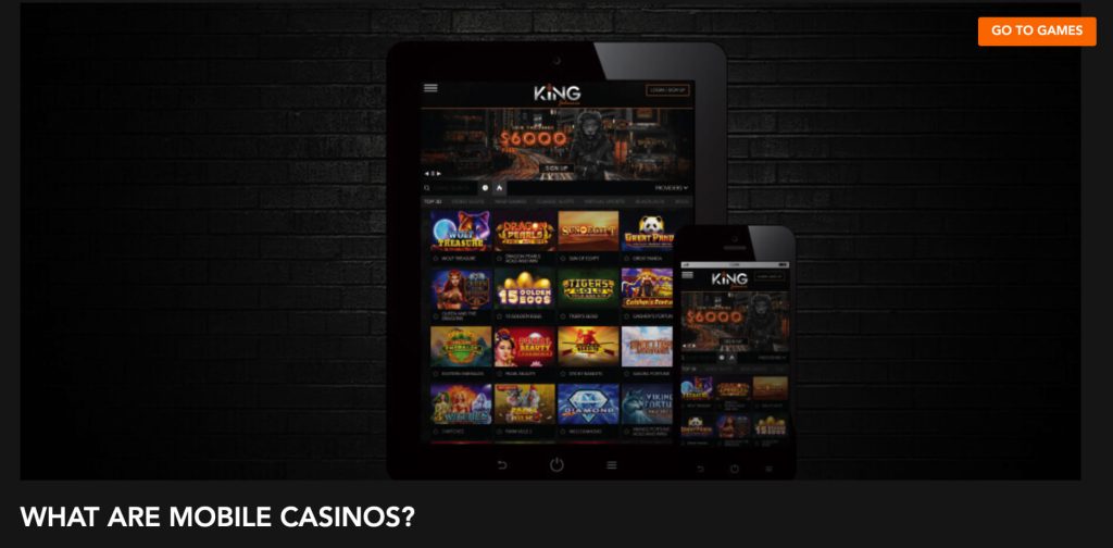 King Johnnie Mobile casino version