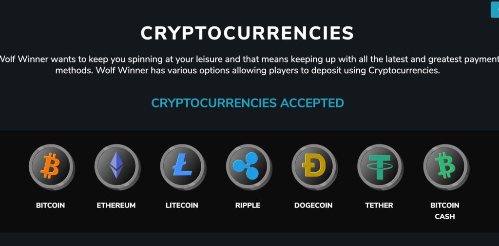 Wolf Winner Cryptocurrency payment methods