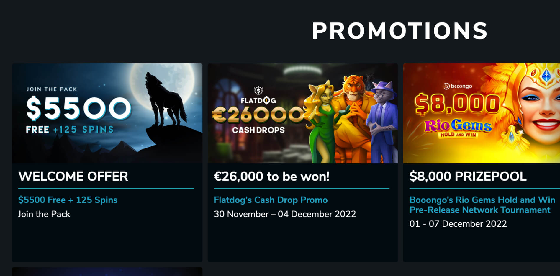 licensed Wolf Casino deposit bonus banner
