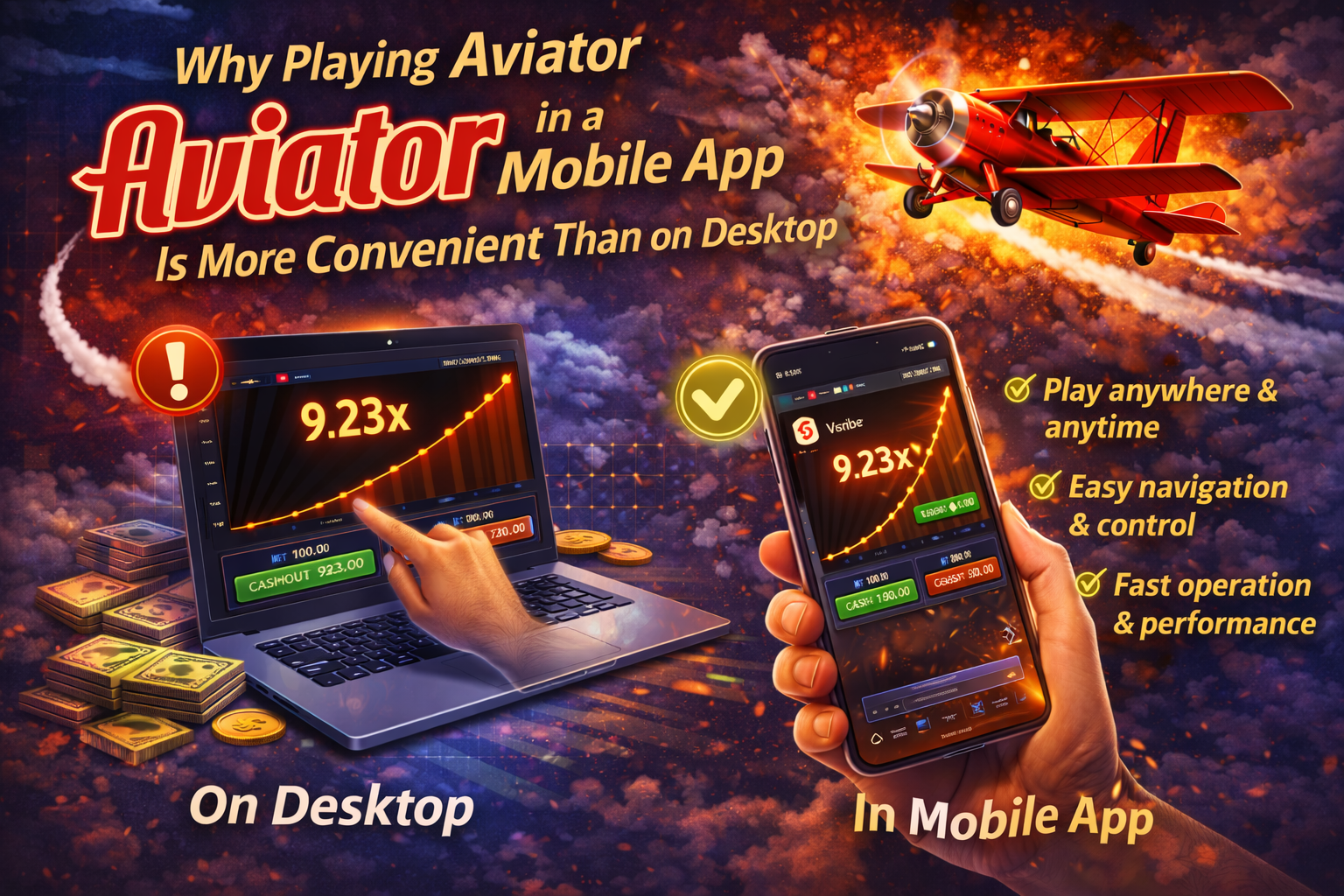 Aviator in a Mobile App Is More Convenient Than on Desktop